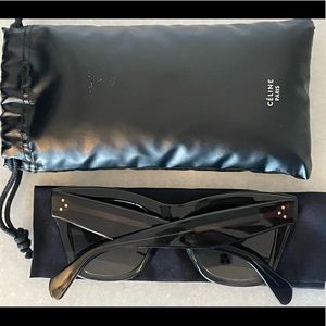 Celine 50mm Gradient Butterfly Sunglass CL400041. Black to Grey front. Like NEW